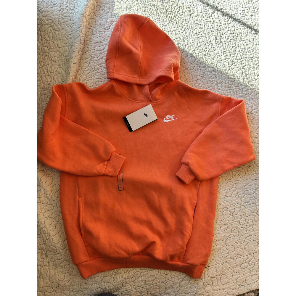 Nike Orange Pullover Hoodie Sweatshirt Girls Size Large